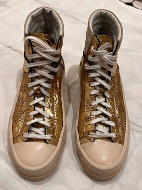 P448 Rail Tulum  Hi Top Lace Up Leather Women's Sneakers 9.5 (40)
